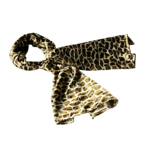 Blancho Coffee Giraffe Animal Print Fashion Comfy Exquisitely Soft Silky Scarf/Wrap/Shawl(Small)