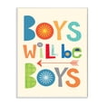 thumbnail image 2 of Stupell Boys Will Be Boys' with Arrow Multi-Color Wall Plaque Art, 2 of 6
