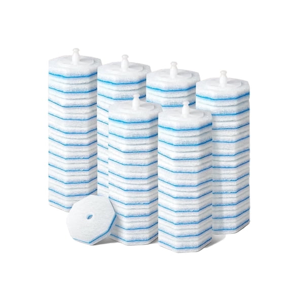 64 Pcs Toilet Wand Refill Compatible with Clorox,Disposable Toilet Bowl Brush Cleaning for Bathroom Bathtub, 5X Cleaning Power Toilet Bowl Cleaners  Fresh Fragrance