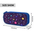 thumbnail image 4 of TEQUAN Large Capacity Pencil Case, Galaxy Outer Space Night Sky Pattern Pencil Pouch 2 Compartments Pencil Bag (Blue), 4 of 7