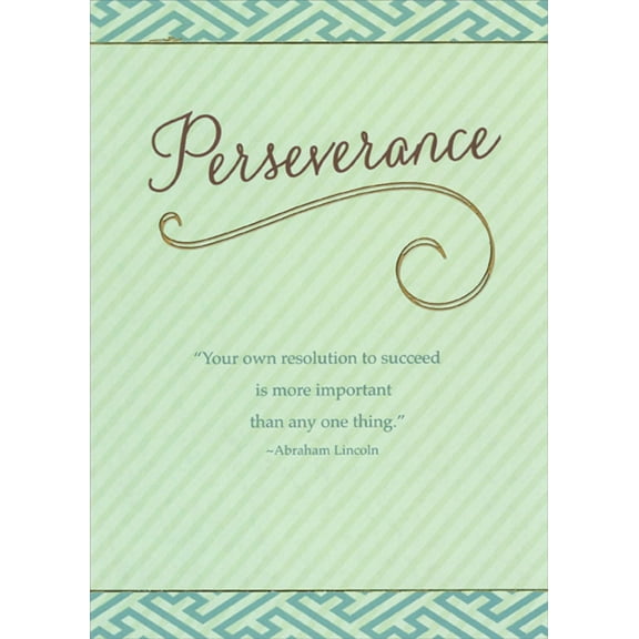 Designer Greetings Perseverance : Abraham Lincoln Quote University Graduation Congratulations Card