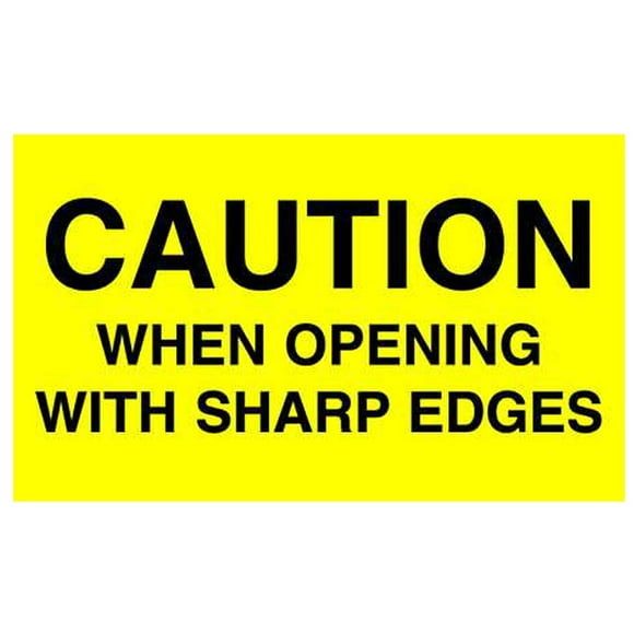 TapeCase"Caution When Opening" Label - 500 per Pack (1 Pack)