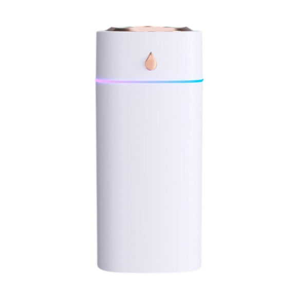 Humidificador de escritorio mini con luz ambiental, apagado automático, silencioso, con 3 niveles de niebla. Blanco