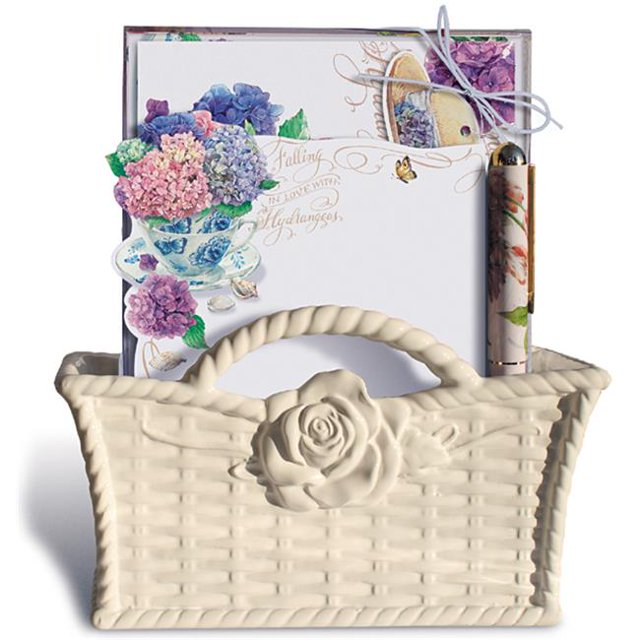 Lissom Design W31043 Hortensias 4 Pièces Bloc-Notes et Porte-Stylo