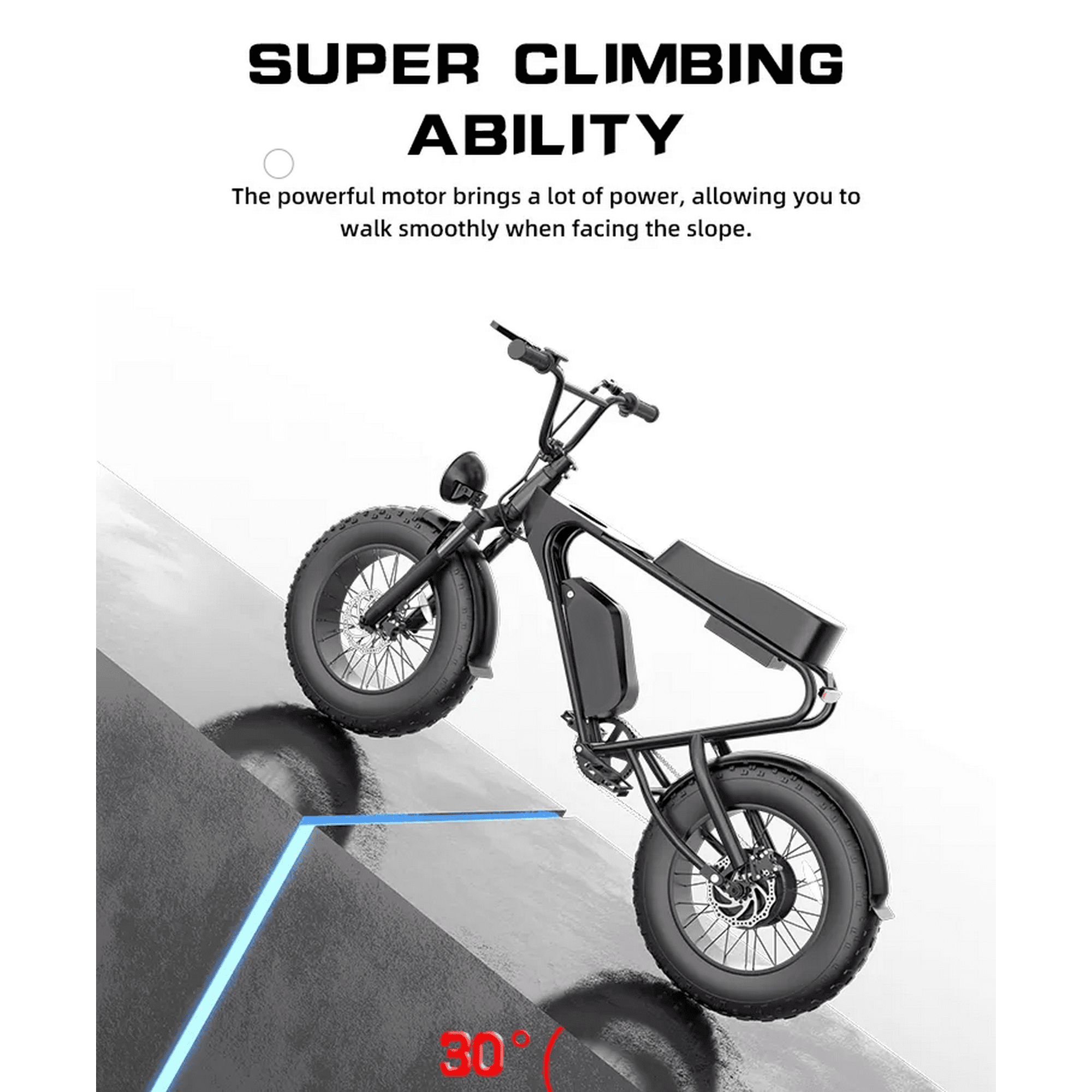 Fhs Electric Bike Unisex 48v 1200 Watt 20 Inch Fat Tires Trail Mountain Bike