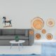 thumbnail image 2 of Figura de caballo,Figura de caballo Escultura animal coleccionable,Adorno de centro de mesa con estatua de caballo de resina,Manualidades de pared,Decoración para colgar en la pared,ratán, 2 of 8