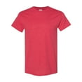 thumbnail image 5 of Gildan Short Sleeve T-Shirt for Men, Heavy Cotton Crewneck Classic Shirt, Heather Red Tee, L, 5 of 5
