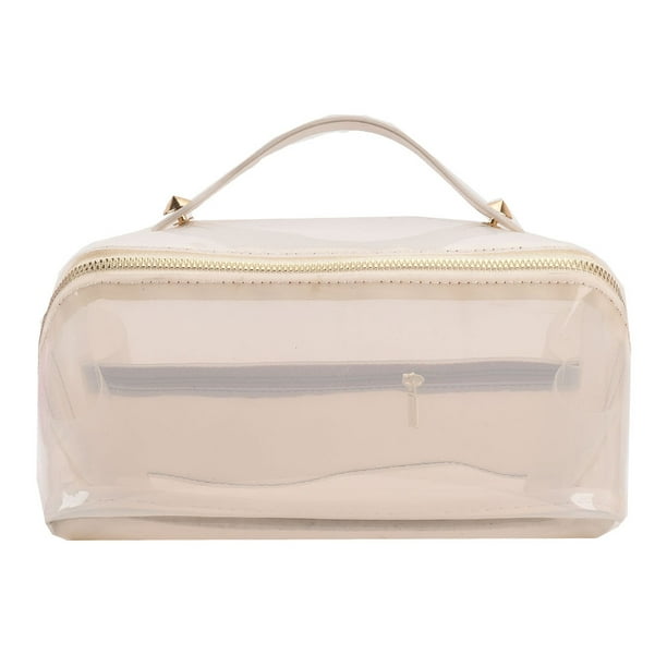 Bolsa Organizador de baño para mujer, de belleza transparente a la moda para uso diario (blanco) JShteea Para Estrenar