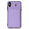 thumbnail image 5 of Wallet Case for iPhone XR Crossbody with Card Holder Shoulder Strap, Magnetic Flip Folio Purse Case Kickstand PU Leather Shockproof Protective Cover for iPhone XR, Purple, 5 of 7