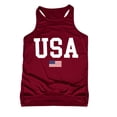 thumbnail image 4 of KBZDBZC Tank Tops for Women Women's Summer Round Neck Independence Day Usa Flag Printed Sleeveless T Shirt Loose Tank Top Oversized Workout Tops for Women Womens Tank Tops (Red,XL), 4 of 5