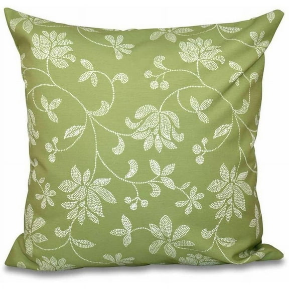 Simply Daisy 16" x 16" Traditional Floral Floral Print Pillow, Green