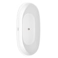 thumbnail image 4 of Juno 71 Inch Freestanding Bathtub in Matte White with Floor Mounted Faucet, Drain and Overflow Trim in Brushed Nickel, 4 of 5