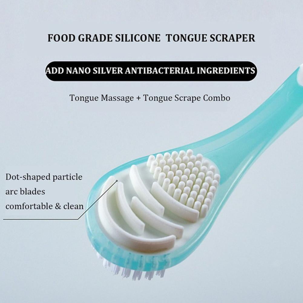 Double Side Tongue Cleaner Brush For Tongue Cleaning Care Tool Silicone Tongue Scraper Toothbrush Fresh Breath