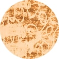 thumbnail image 1 of Ahgly Company Indoor Round Abstract Orange Modern Area Rugs, 3' Round, 1 of 4