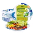 thumbnail image 4 of Katbite 10-inch Disposable Paper Plates, Compostable, 100 Count, 4 of 10