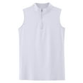 thumbnail image 6 of Tank Tops for Women Quarter Zip Neck Sleeveless Shirt Business Casual Work Shirts Summer Outfits, 6 of 6