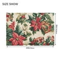 thumbnail image 4 of Yayeee Bath Rugs for Bathroom Floor Set of 2 Non Slip Fluffy Soft Absorbent Mat, Red Christmas Poinsettia, 4 of 7