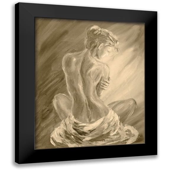Anker 12x14 Black Modern Framed Museum Art Print Titled - Beautiful Woman Reclining