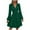 Green, variant on Fall Dresses,Women's V-Neck Long Sleeve Dress Versatile Solid Color with Flattering A-Line Cut Features Defined Waistband for Casual Comfortable Style
