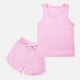 thumbnail image 5 of Girls Summer Outfits Casual Lounge Set Cap Sleeve T Shirt and Elastic Waist Shorts 2 Piece Clothing Sets Girls Short Sets Size 10-12 Outfits, 5 of 5