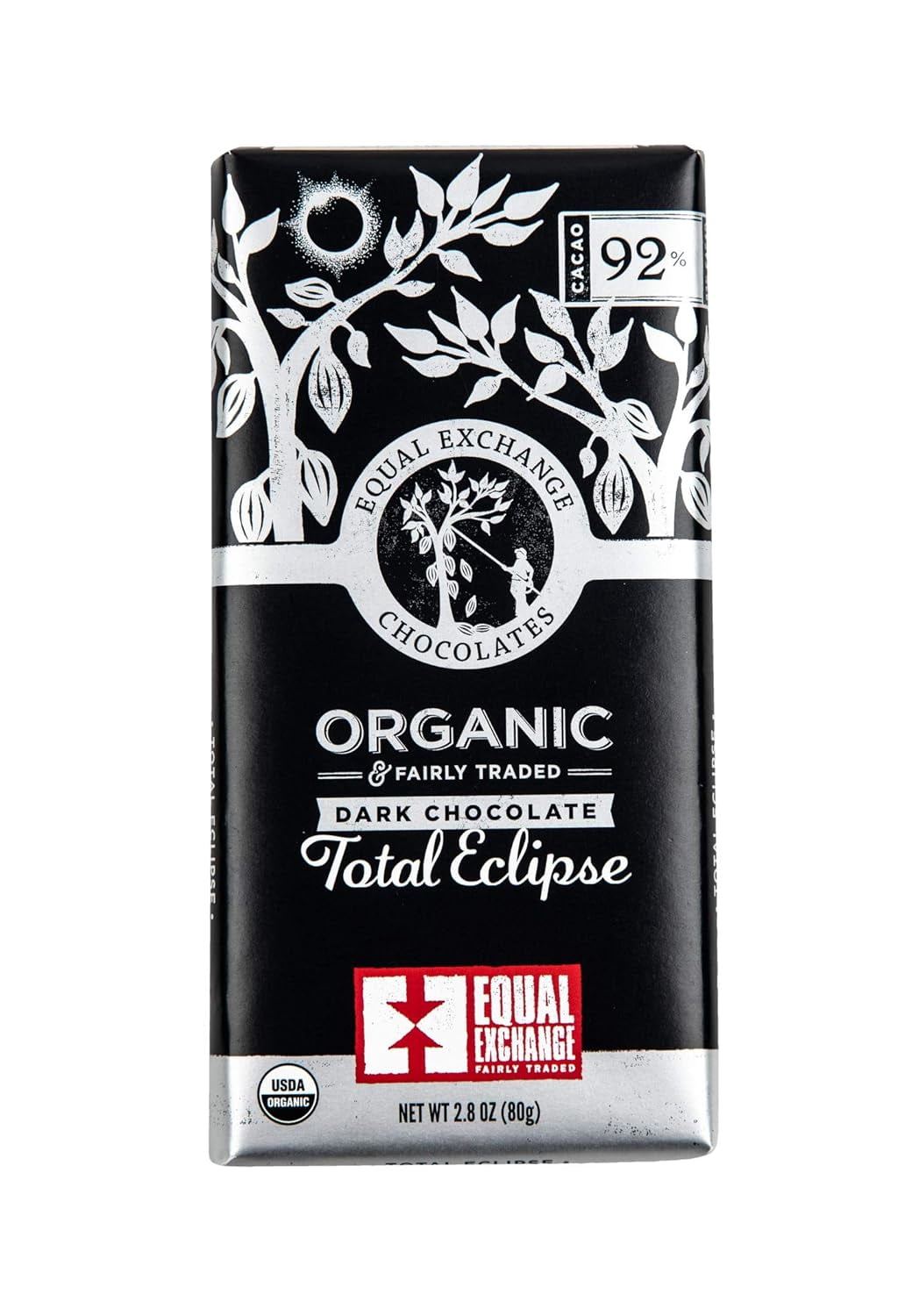 (12 Pack)Equal Exchange - Bar Dark Chocolate 92%, 2.8 oz.
