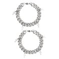 thumbnail image 3 of 2 pulseras de cadena para hombre, decoración única, joyería para mujer, pulsera para cumpleaños, compromiso, viajes, amantes, hombres y, 3 of 8