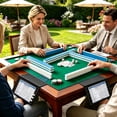 thumbnail image 2 of Mahjong Tile Racks with Card Holder Multicolor Plastic Domino Game Trays Desktop Mahjong Accessory for Game Night, 2 of 5