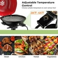 thumbnail image 4 of Spaco Grill, Outdoor BBQ Grill,1600W Portable Electric BBQ Grill with Removable Non-Stick Rack-Black & Red, 4 of 10