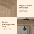 thumbnail image 3 of MELLCOM 70" Modern Rattan Floating TV Stand for TVs up to 80", Entertainment Center, Oak, 3 of 8