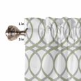 thumbnail image 5 of Green Grey Geometric Kitchen Valances for Windows 42x12 Inch Kitchen Curtains Valances Rod Pocket Abstract Modern Twisted Lines Art Bathroom Window Valances for Window Treatment Decor, 5 of 6
