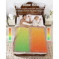 thumbnail image 3 of Memoryfield King Size Electric Blanket, 90" x 100" Heated Blanket , Fast Heating, 10 Heat Settings & Auto Shut Off, Machine Washable, Pink, 3 of 9