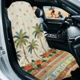 thumbnail image 3 of XYZCANDO Car Seat Towel Cover Tropical Palm Tree & Hibiscus Floral Print with Tribal Border Seat Cover for Running Yoga, Anti-Slip Non-Slip Fit Towel Car Seat Cover, 3 of 11