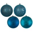 thumbnail image 1 of Vickerman N591262A 4.75 in. Sea Blue Ball Christmas Ornament  4 per Box, 1 of 2