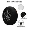 thumbnail image 2 of Pofeuu Red And Blue Fire Wolf Print Spare Tire Wheel Cover for Car Truck SUV Camper Universal Fit Spare Tire Cover RV Spare Tire Covers-17 inch, 2 of 6