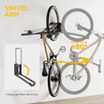 thumbnail image 2 of 2X Swivel Bike Wall Mount, Road Bike Wall Mount Hangers for Garage, Hold Up to 77 Lbs Bike Rack Bicycle Accessories,2 x Bike Wall Mount Holder Set,Black, 2 of 8