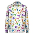thumbnail image 4 of LNZGNM Men's Mardi Gras Outfits 1/4 Zip Up Plus Size Carnival Graphic Printed Sweatshirt Stand-Up Collar Long Sleeve Top Casual Mardi Gras Outfits,White 3XL, 4 of 7