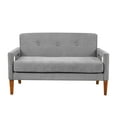 thumbnail image 2 of JERFIT Modern Loveseat Sofa for Small Spaces, Gray Chenille Fabric with Pocket Coil Cushions and Solid Wood Legs, 2 of 7