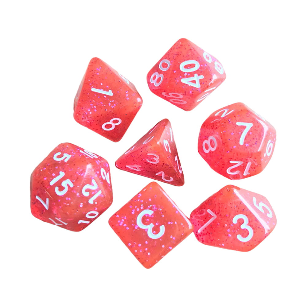 7PCS Bloody Polyhedral Dices Die SET for Dungeons Dragons DND RPG Board Games 