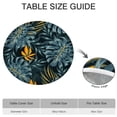 thumbnail image 6 of Waterproof Round Tablecloth with Tropical Plant and Colorful Exotic Prints, Elastic Edge Fitted, Backing for Non-Slip Use, Fits 44-50 Inch Tables for Dining and Outdoor Parties, 6 of 7