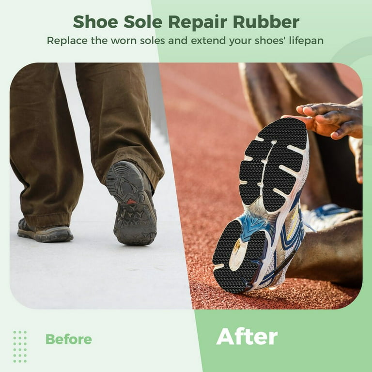 Shoe Sole Repair Rubber, Non-Skid Rubber Soling Sheet for Shoe Bottom Replacement, Noise Reduction, Anti-wear Sole Rubber Pad, Shoes Bottom Repairing