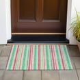 thumbnail image 6 of Addison Rugs Chantille Indoor/Outdoor Transitional Stripes Green Washable Rectangle Rug, 1'8" x 2'6", 6 of 6