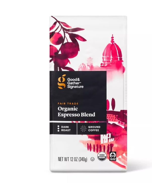 Signature Organic Espresso Blend Dark Roast Ground Coffee 12oz