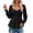Black, variant on Women's Eyelet Babydoll Long Sleeve Top Drawstring Ruched Front Peplum Tees Puff Sleeve Trendy Going Out Shirts