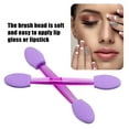 thumbnail image 3 of Unique Bargains 25PCS Dual Sides Eye Shadow Brushes Sponge Applicators Makeup Eyeshadow Brushes Purple with Container, 3 of 6