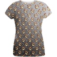 thumbnail image 1 of Halloween Spider Webs and Jack-O-Lanterns All Over Womens T Shirt, 1 of 2