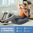 thumbnail image 3 of Pellebant  Gaming Chair Folding Adjustable Sofa, Bluish Gray, 3 of 8