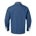 thumbnail image 5 of Men's Long Sleeve Lapel Patchwork Shirt Casual Holiday Cardigan Tops for Fall Winter Layering, 5 of 5