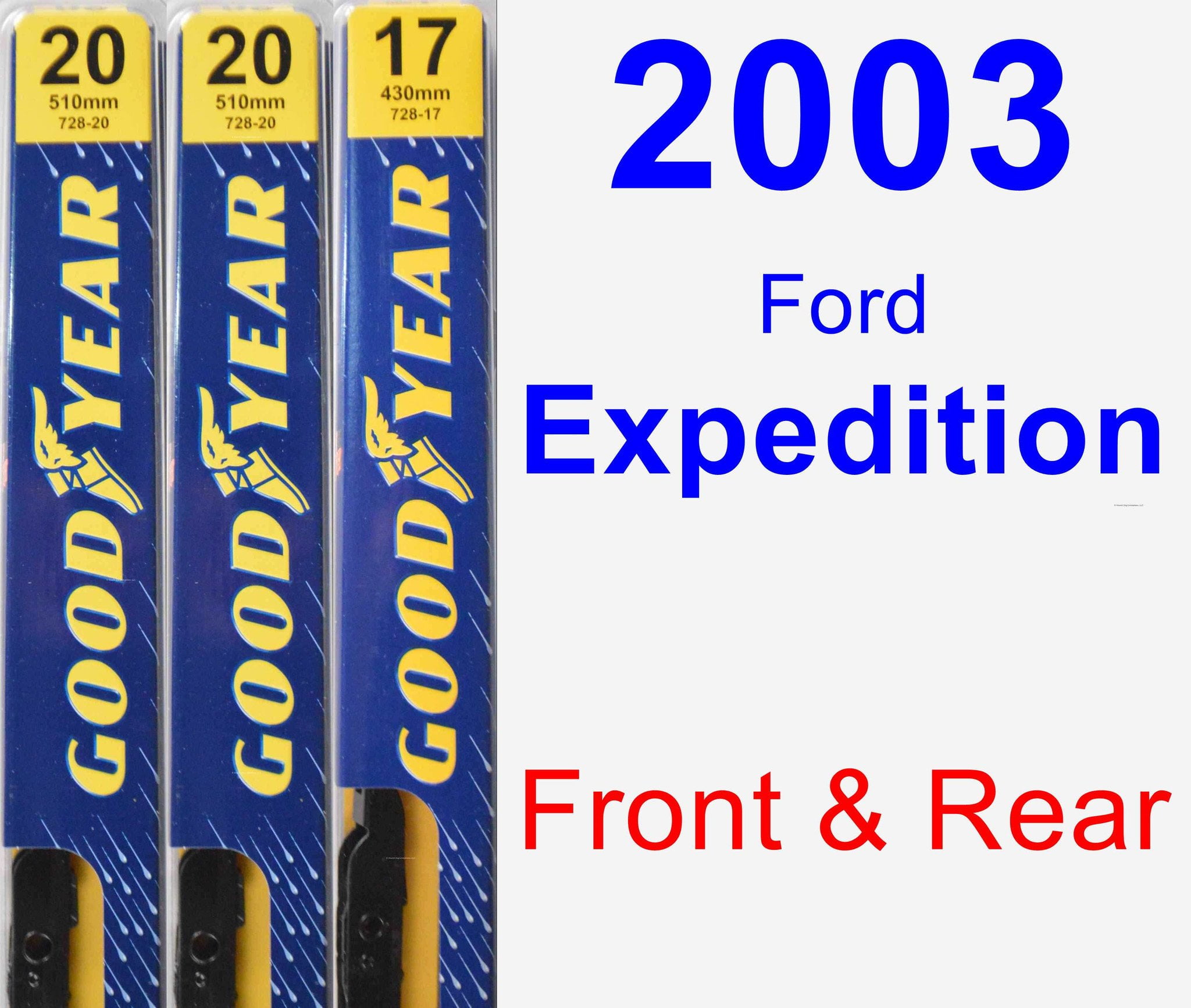 1999-2007 Ford Expedition Genuine OEM Motorcraft 20" Wiper Blades PAIR Set