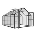 thumbnail image 4 of VEIKOUS 8'x8' Walk-In Greenhouse W/Aluminum Frame, Lockable Dual Doors, Adjustable Roof Window, Wind-Resistant Greenhouse for Patio, Backyard, 4 of 13