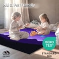 thumbnail image 4 of ODIKA 5'x7' Machine Washable Non-Slip Area Rug, Alien Spacecraft Encounter Midnight Horizon Beam Adventure High Traffic Rug, Purple, 440637, 4 of 7